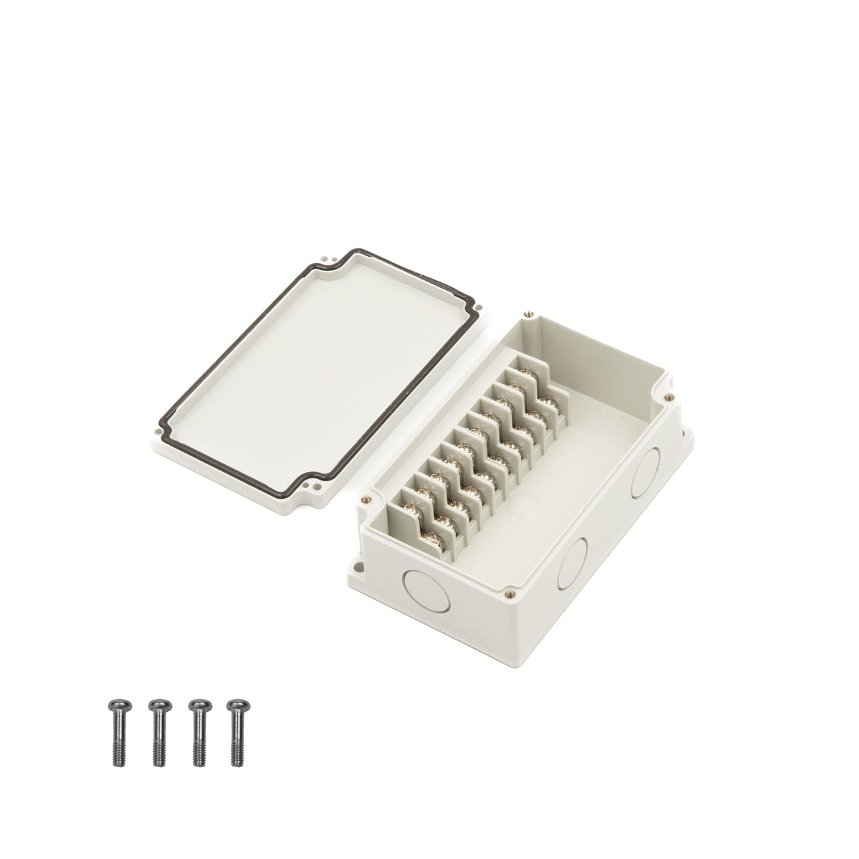 Boxco Terminal Box 10-pole 3.58 x 4.33 x 1.69 Inches(91 x 110 x 43mm) IP67, IK08, ABS, Grey Cover - PHOTO 3