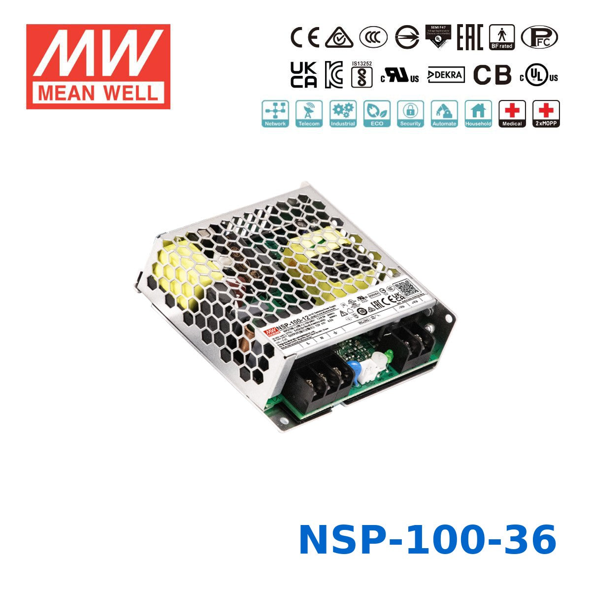 Mean Well 100.8W High Reliable Multi-Industries Power Supply 36V 2.8A