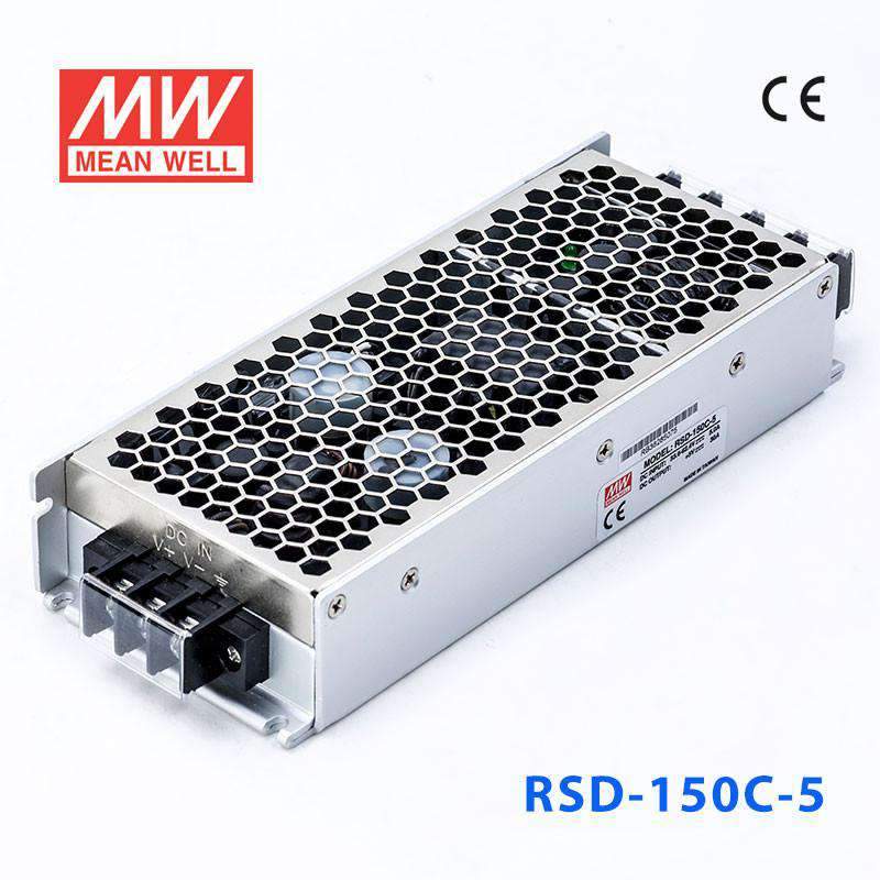 Mean Well RSD-150C-5 DC-DC Converter - 150W - 33.6~62.4V in 5V out 30A