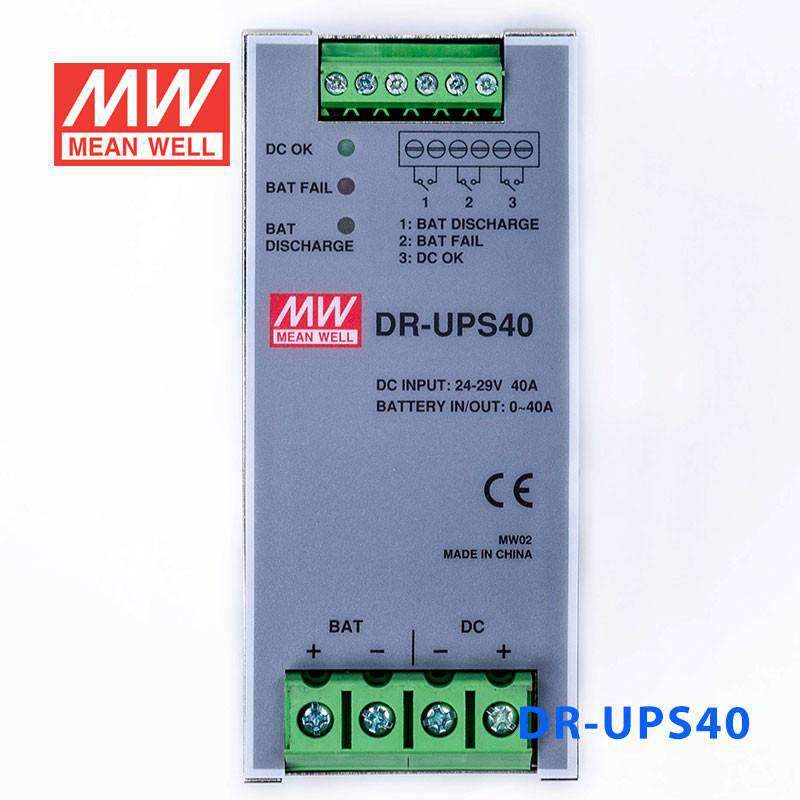 Mean Well DR-UPS40 DC UPS Module Power 40A Supply - DIN Rail - PHOTO 2