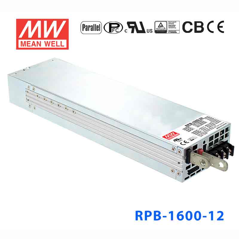 Mean Well RPB-1600-12 Battery Chargers 1600W 14.4V 100A - 3 Stage W/PFC