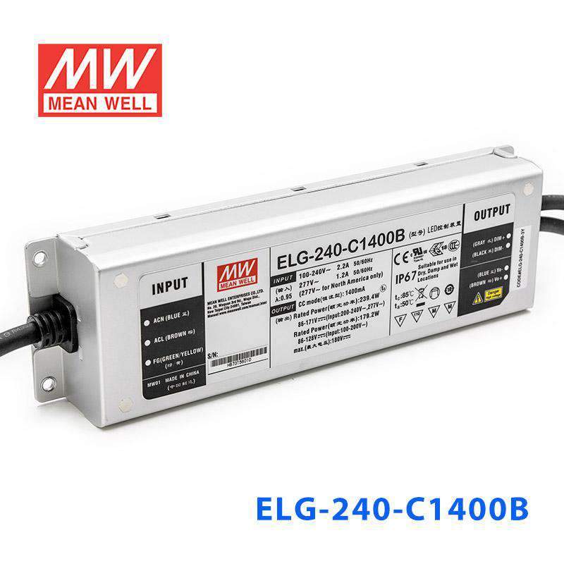 Mean Well ELG-240-C1400B Power Supply 240W 1400mA - Dimmable - PHOTO 1