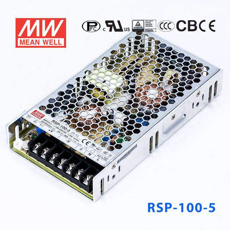 Mean Well RSP-100-5 Power Supply 100W 5V 20A