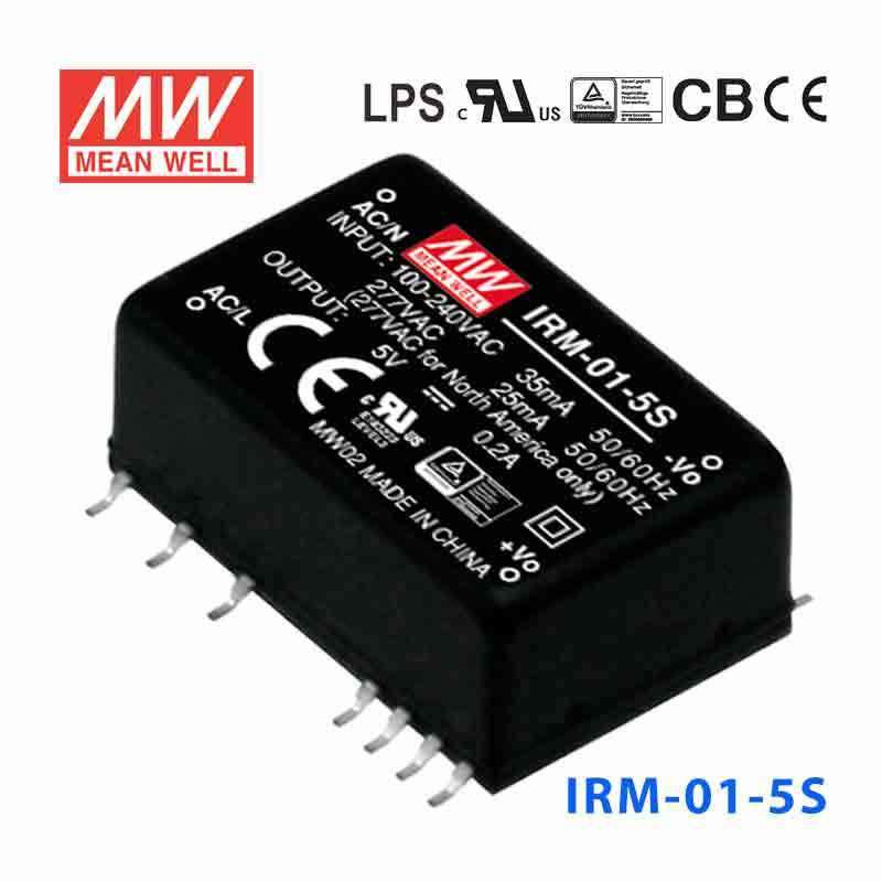 Mean Well IRM-01-5S Switching Power Supply 1W 5V 200mA - Encapsulated