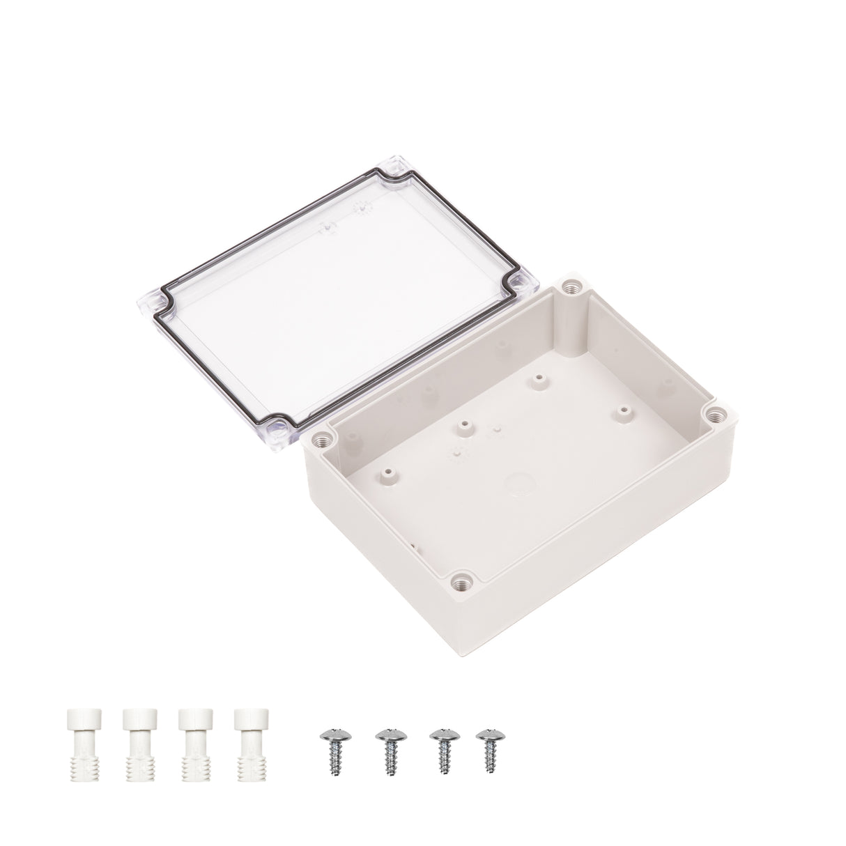 Boxco M-Series 5.12 x 7.09 x 2.36 Inches(130 x 180 x 60mm) Plastic Enclosure, IP67, IK08, PC, Transparent Cover, Screw Type - PHOTO 3