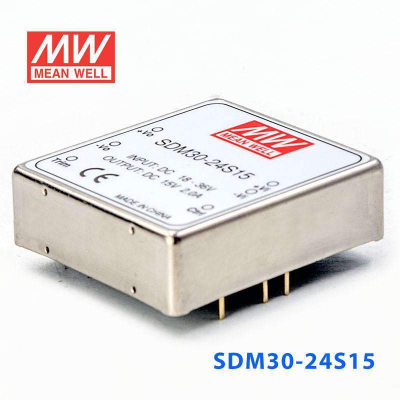 Mean Well SDM30-24S15 DC-DC Converter - 30W - 18~36V in 15V out 2A - PHOTO 1