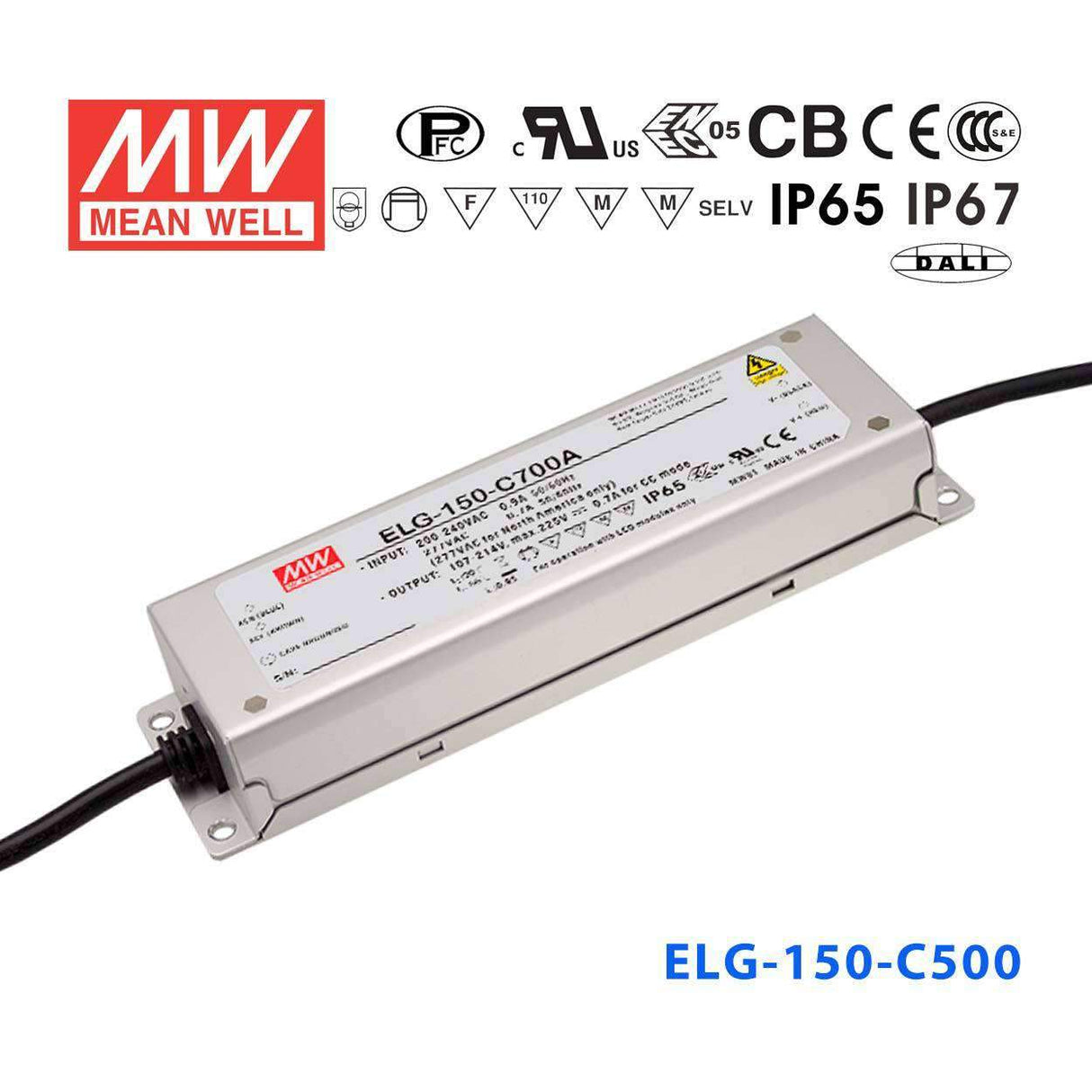 Mean Well ELG-150-C500DA Power Supply 150W 500mA - DALI
