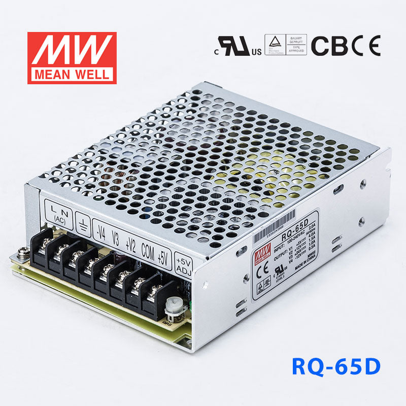Mean Well RQ-65D Power Supply 65W 5V 24V 12V -12