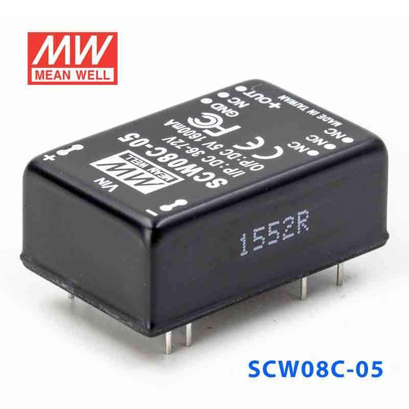 Mean Well SCW08C-05 DC-DC Converter - 8W 36~72V DC in 5V out 1.6A - PHOTO 1