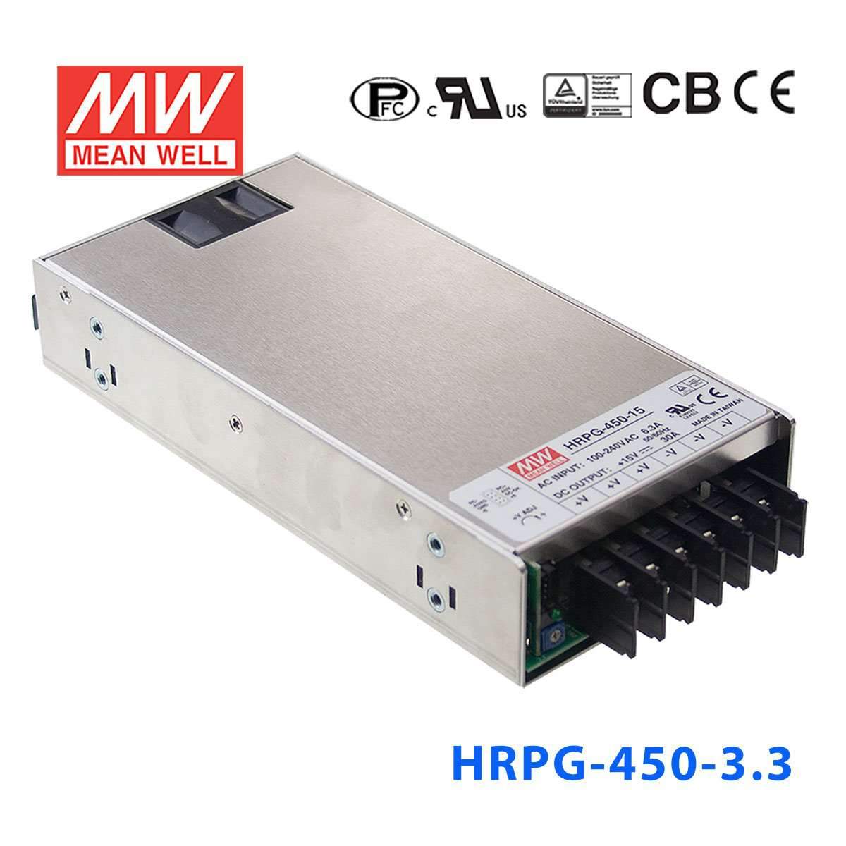 Mean Well HRPG-450-3.3 Power Supply 297W 3.3V 90A