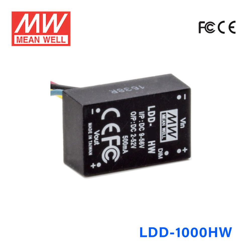 Mean Well LDD-1000HW DC/DC LED Driver CC 1000mA - Step-down
