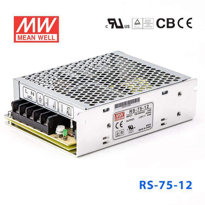 Mean Well RS-75-12 Power Supply 75W 12V