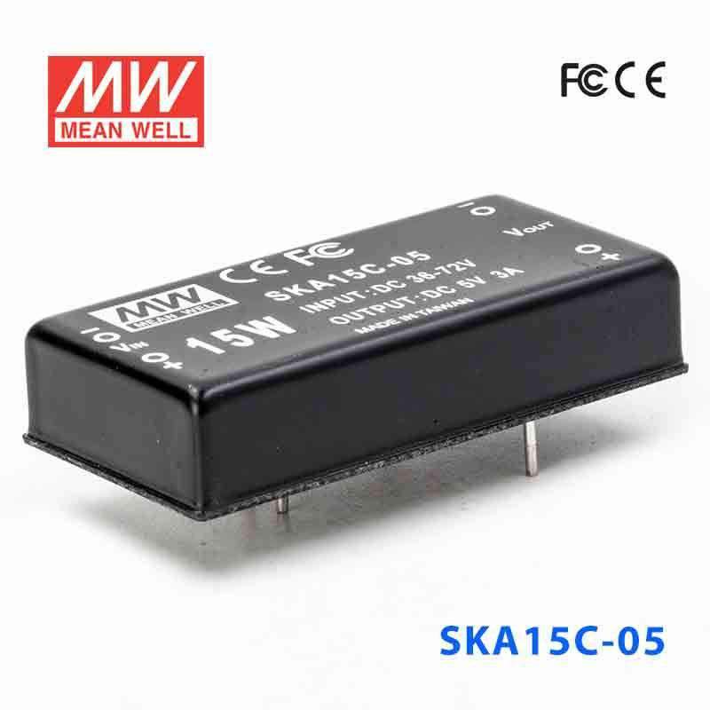 Mean Well SKA15C-05 DC-DC Converter - 15W - 36~72V in 5V out 3A