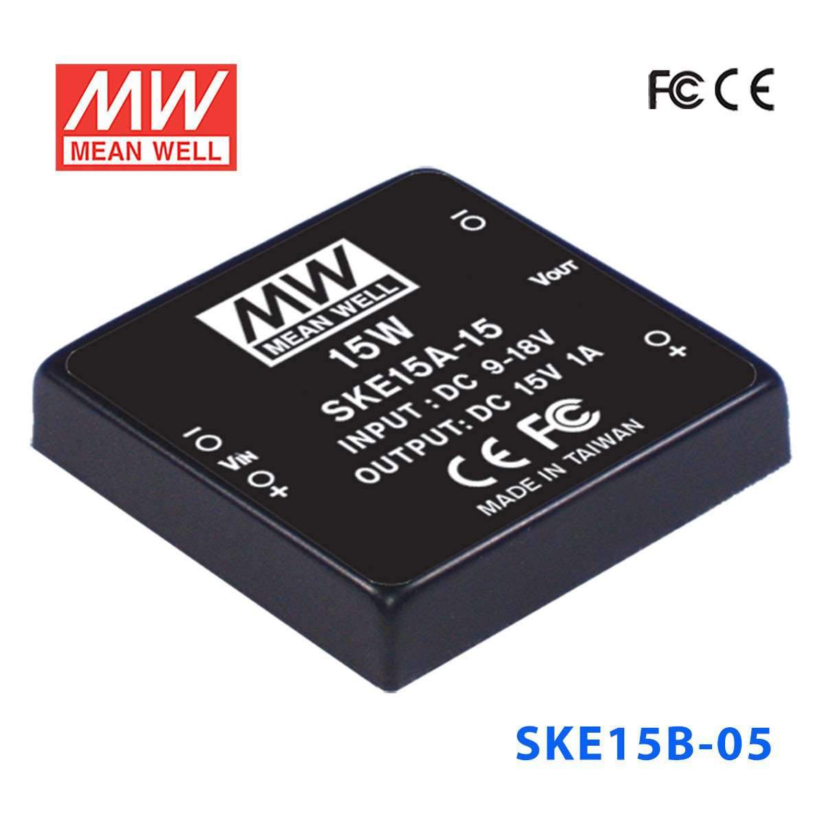Mean Well SKE15B-05 DC-DC Converter - 15W - 18~36V in 5V out 3A