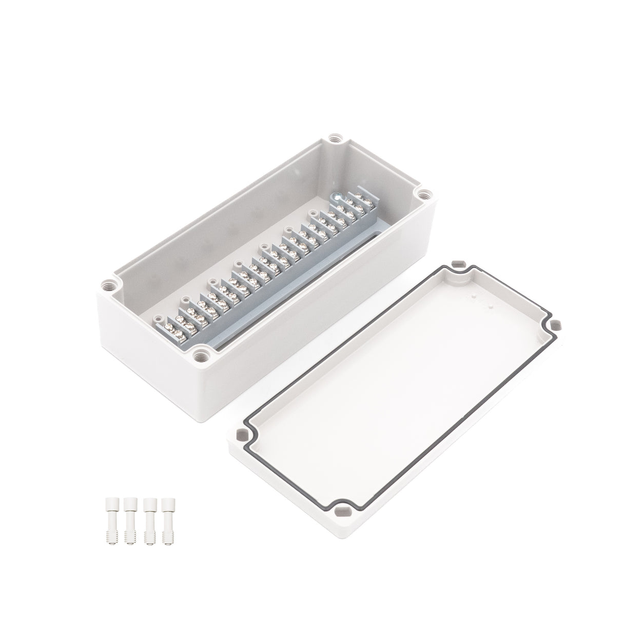 Boxco Terminal Box 20-pole 3.94 x 9.06 x 2.76 Inches(100 x 230 x 70mm) IP67, IK08, ABS, Grey Cover - PHOTO 3