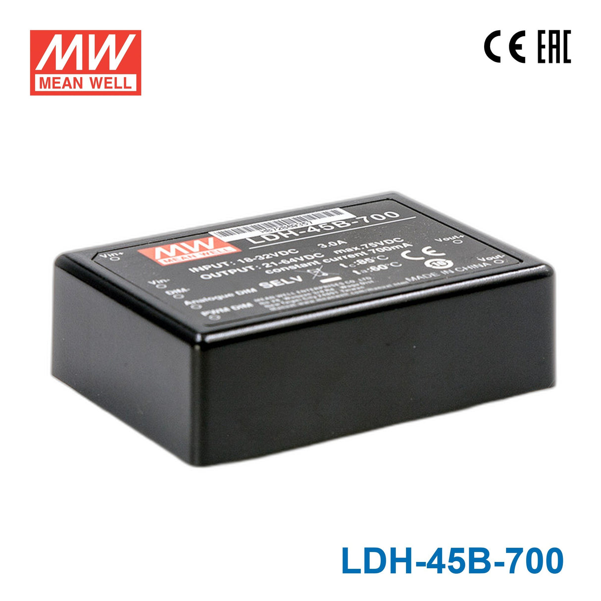 Mean Well LDH-45B-700 DC/DC LED Driver CC 700mA - Step-up