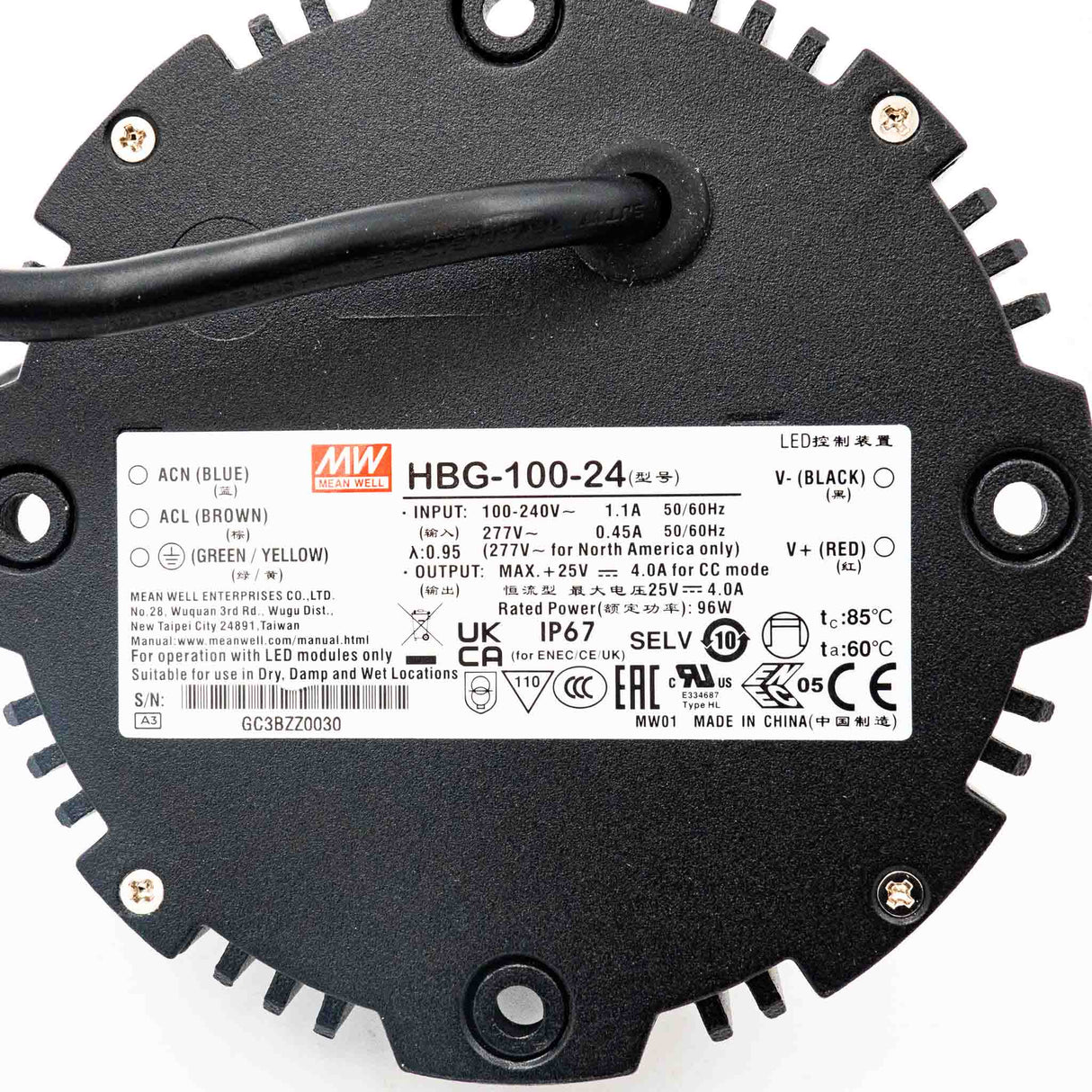 Mean Well HBG-100-24 Power Supply 100W 24V - PHOTO 2