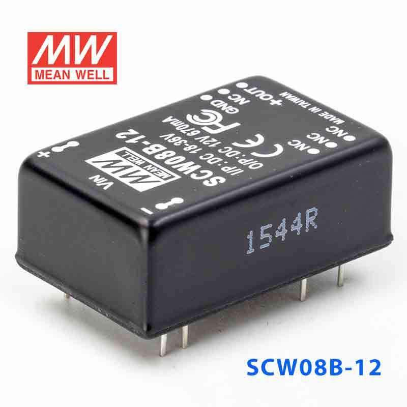 Mean Well SCW08B-12 DC-DC Converter - 8W 18~36V DC in 12V out 670mA - PHOTO 1