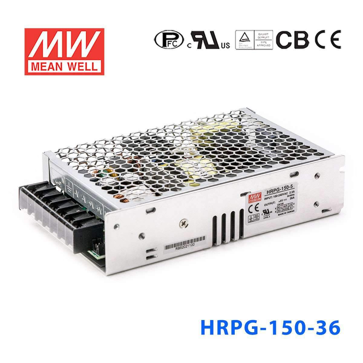 Mean Well HRPG-150-36 Power Supply 154.8W 36V 4.3A