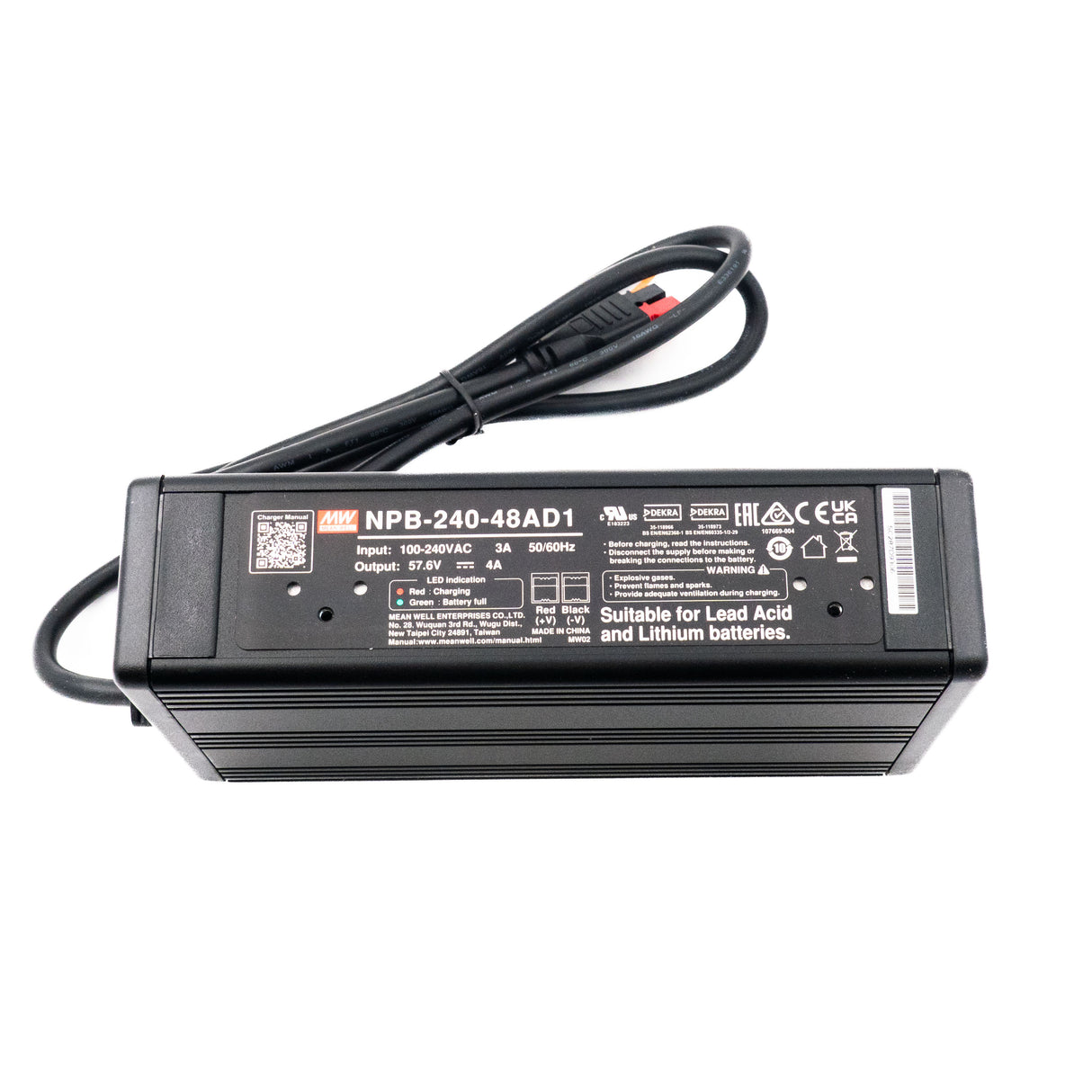 Mean Well NPB-240-12AD1 Battery Charger 240W 12V with Anderson Connector 13.5A - PHOTO 1