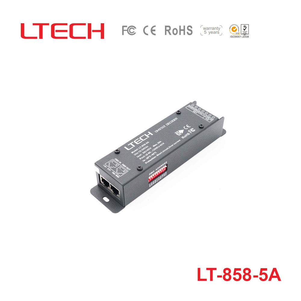 Ltech LT-858-5A Constant Voltage Decoder - DMX