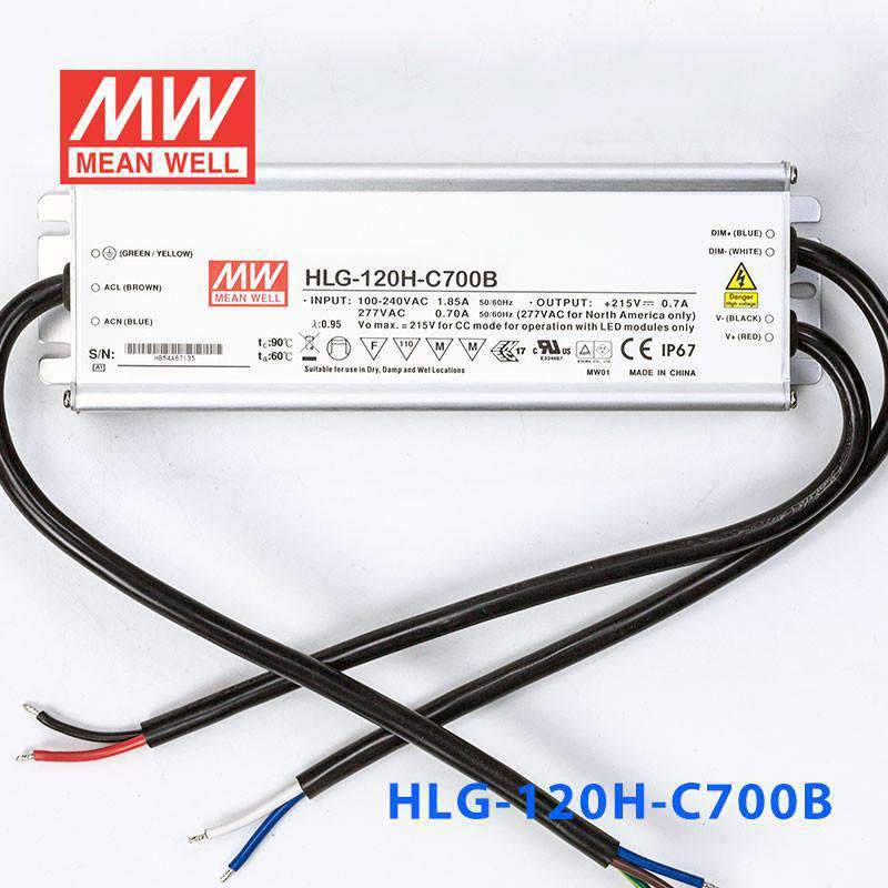 Mean Well HLG-120H-C700B Power Supply 150.5W 700mA - Dimmable - PHOTO 2