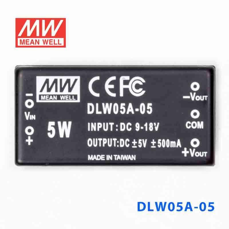 Mean Well DLW05A-05 DC-DC Converter - 5W - 9~18V in ±5V out - PHOTO 2