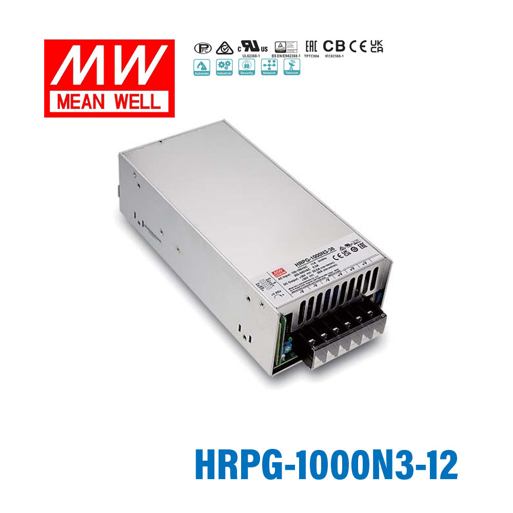 Mean Well HRPG-1000N3-12 Power Supply 960W 12V, 320% peak power model 80A