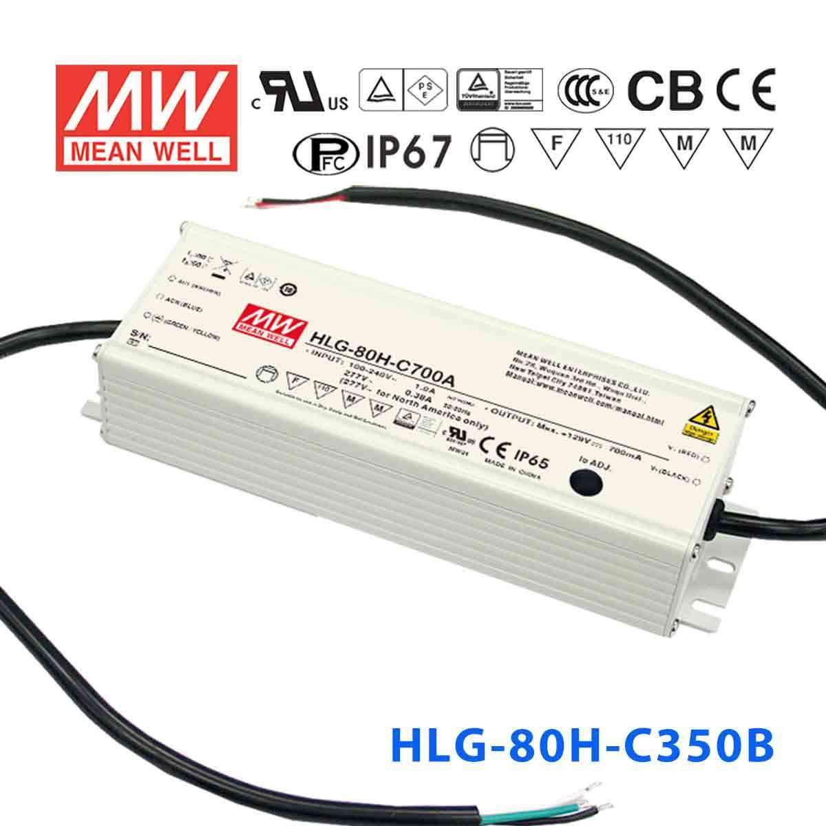 Mean Well HLG-C Series LED Power Supply 350mA (70~150W)