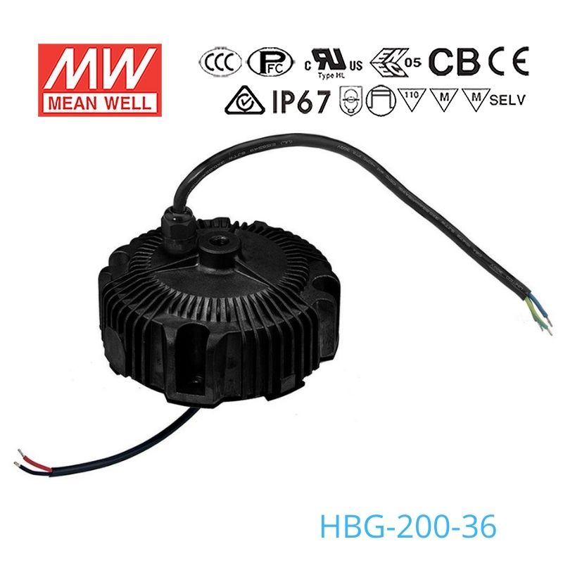 Mean Well HBG-200-36 Power Supply 200W 36V 5.5A