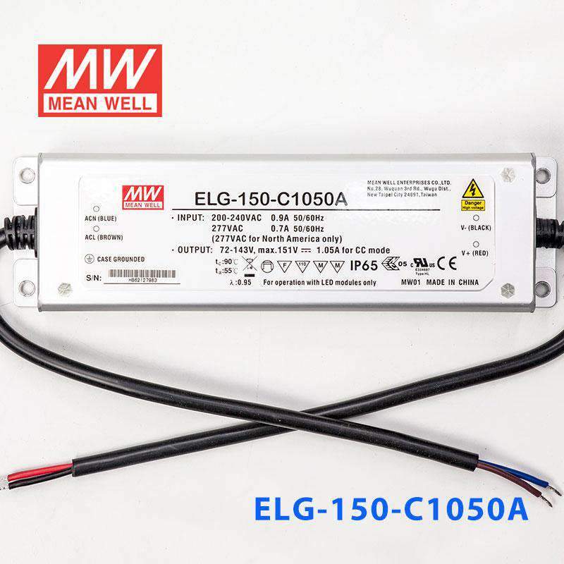 Mean Well ELG-150-C1050A Power Supply 150W 1050mA - Adjustable - PHOTO 2