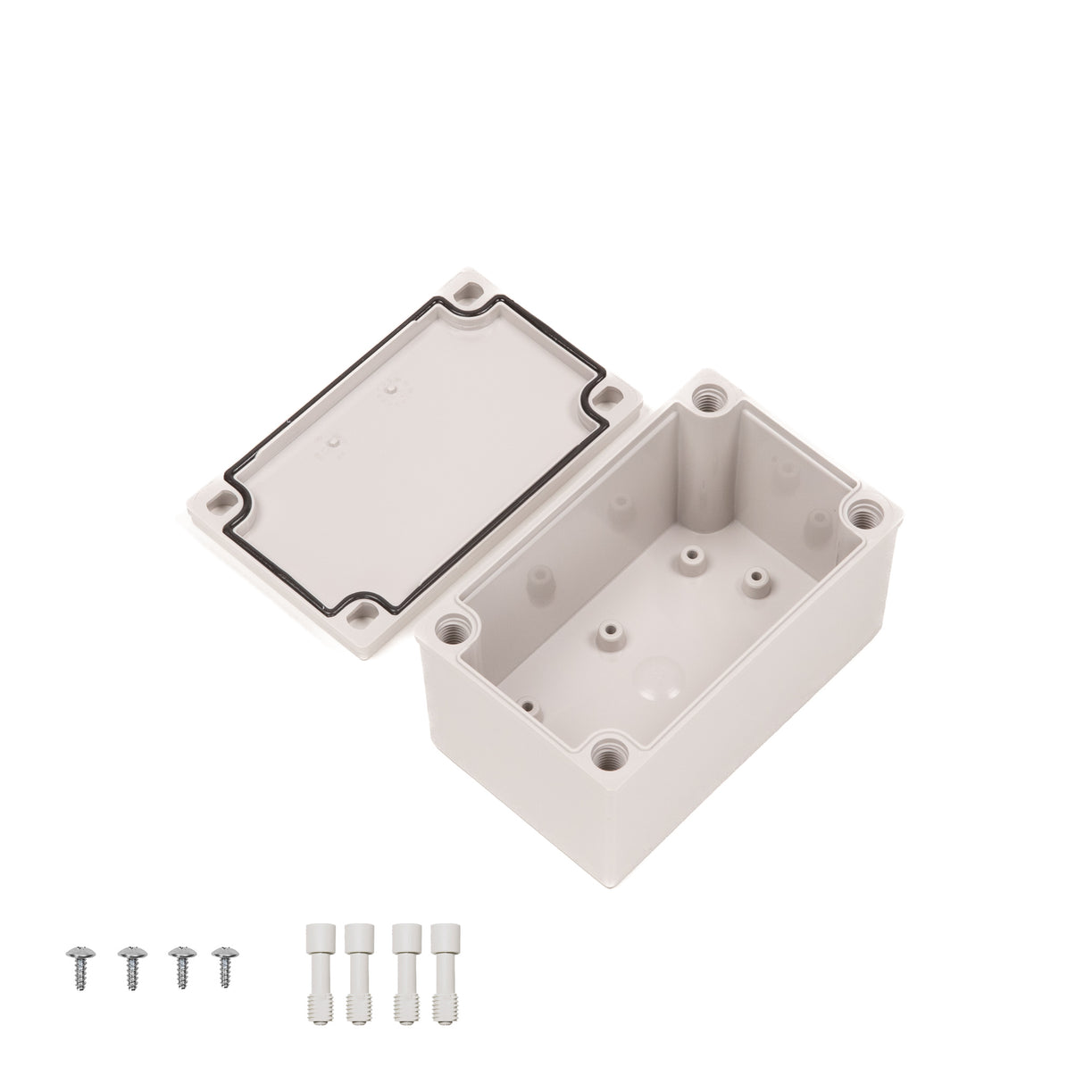Boxco M-Series 3.15 x 5.12 x 2.95 Inches(80 x 130 x 75mm) Plastic Enclosure, IP67, IK08, ABS, Grey Cover, Screw Type - PHOTO 2