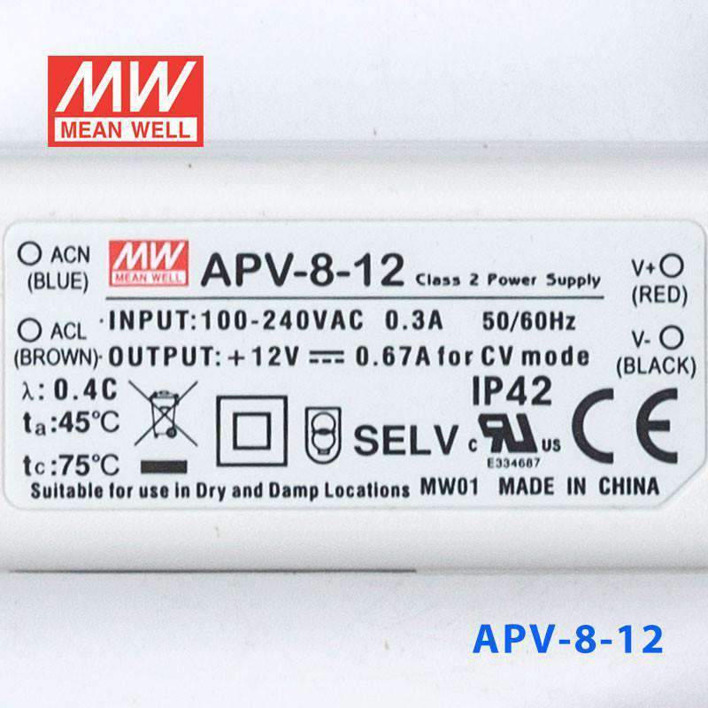Mean Well APV-8-12 Power Supply 8W 12V - PHOTO 3