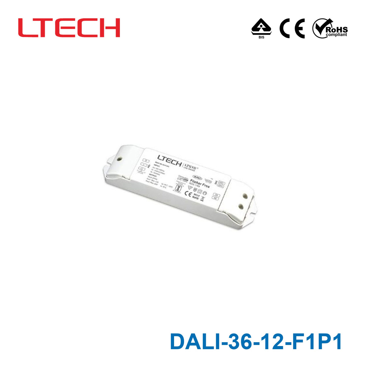 LTECH DALI-36-12-F1P1 36W 12VDC CV DALI LED Driver 3A