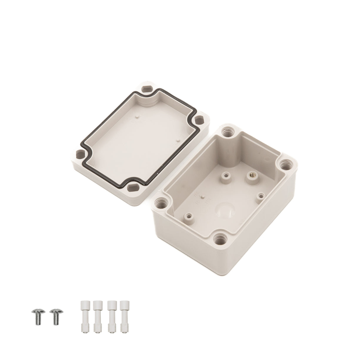 Boxco S-Series 2.95 x 4.13 x 2.17 Inches(75x105x55mm) Plastic Enclosure, IP67, IK08, PC, Grey Cover, Screw Type - PHOTO 2