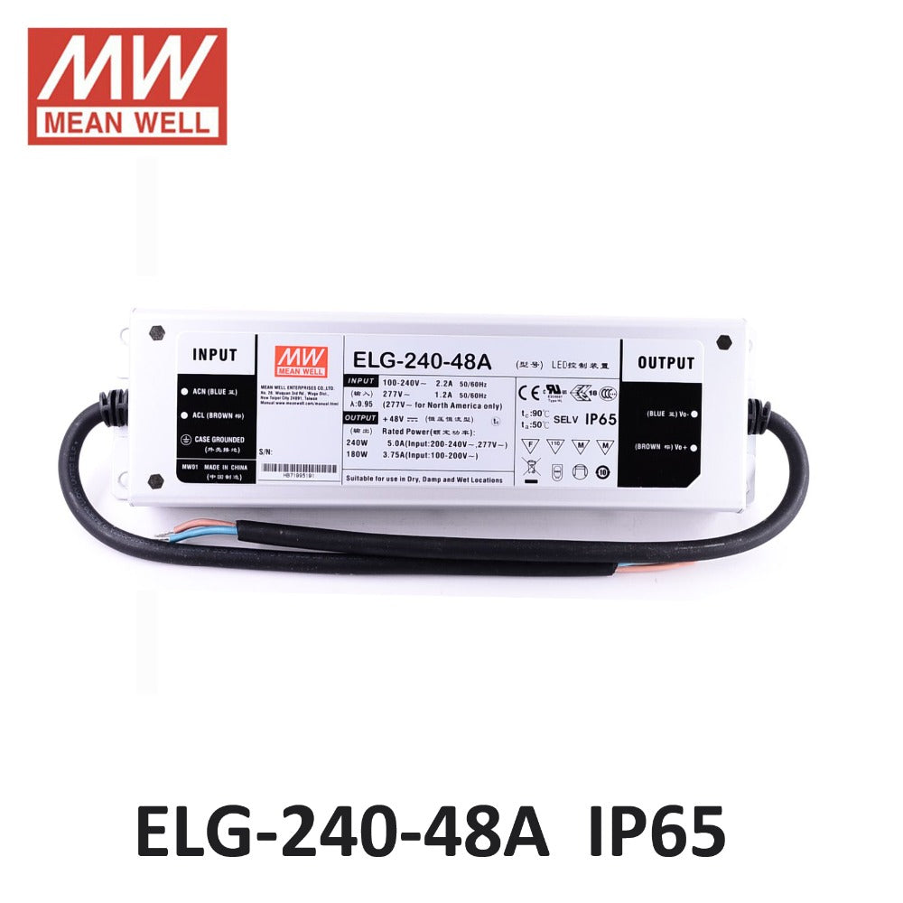 Mean Well ELG-240-48D2 AC-DC Single output LED Driver Mix Mode (CV+CC) with PFC
