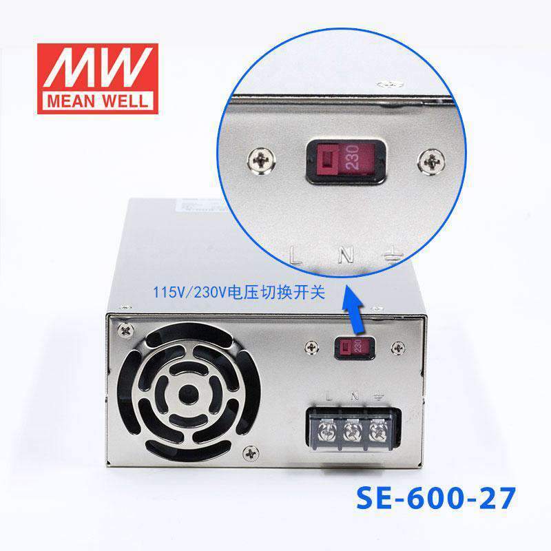 Mean Well SE-600-27 Power Supply 600W 27V 22.2A - PHOTO 3