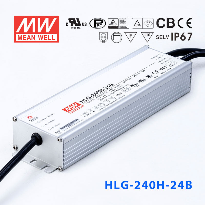 Mean Well HLG-240H-24AB Power Supply 240W 24V - Adjustable and Dimmable