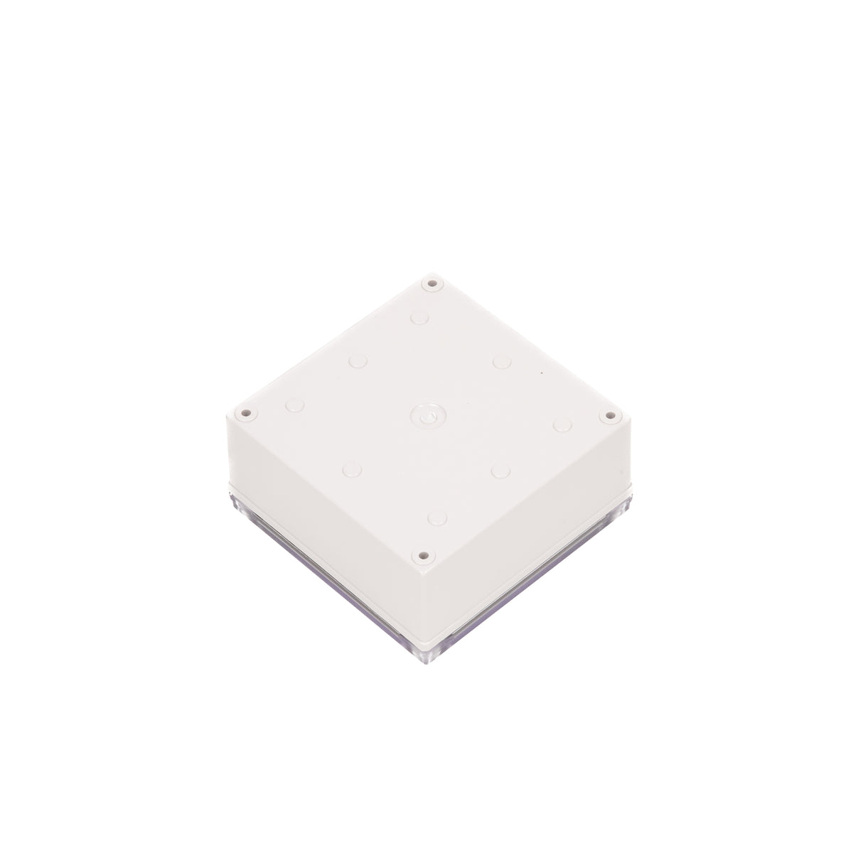 Boxco M-Series 5.12 x 5.12 x 2.36 Inches(130 x 130 x 60mm) Plastic Enclosure, IP67, IK08, PC, Transparent Cover, Screw Type - PHOTO 3