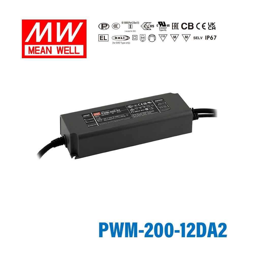 Mean Well PWM-200-12DA2 Power Supply 200W 12V DALI2