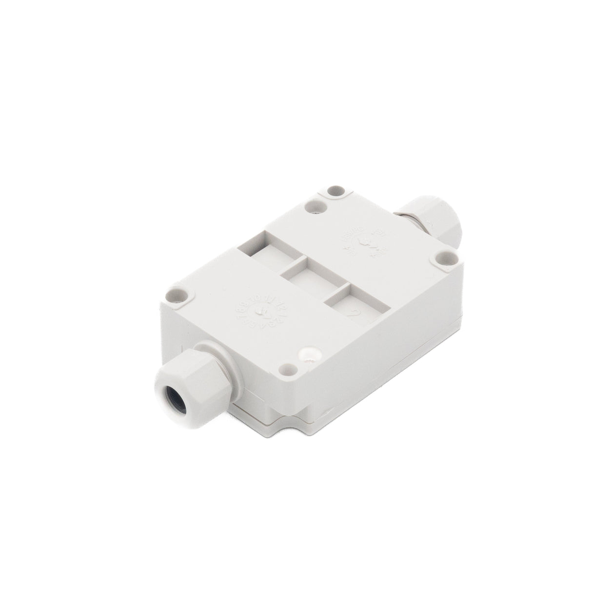 Boxco Terminal Box 6-pole with Waterproof Connector 1.97 x 2.76 x 0.94 Inches(50 x 70 x 24mm) IP67, IK08, ABS, Grey Cover - PHOTO 2