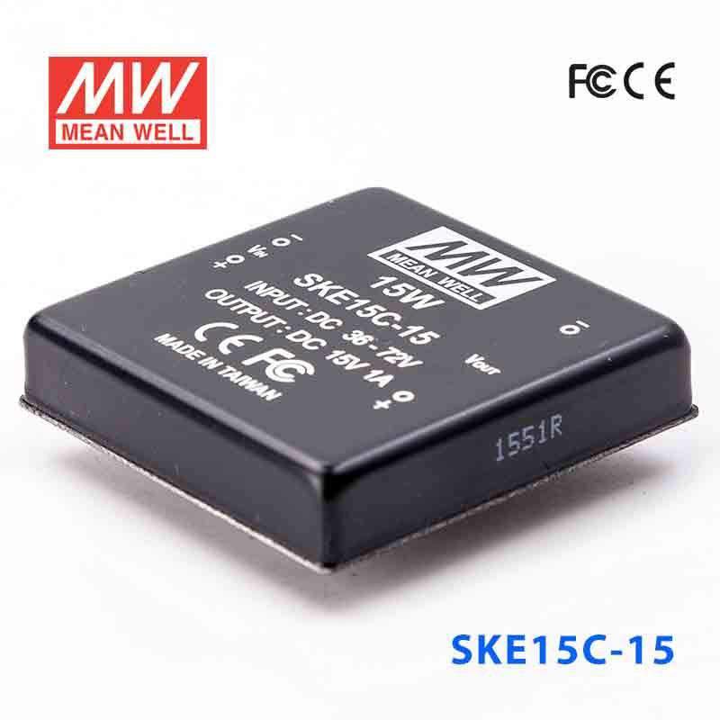 Mean Well SKE15C-15 DC-DC Converter - 15W - 36~72V in 15V out 1A