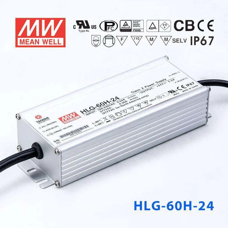 Mean Well HLG-60H-24 Power Supply 60W 24V