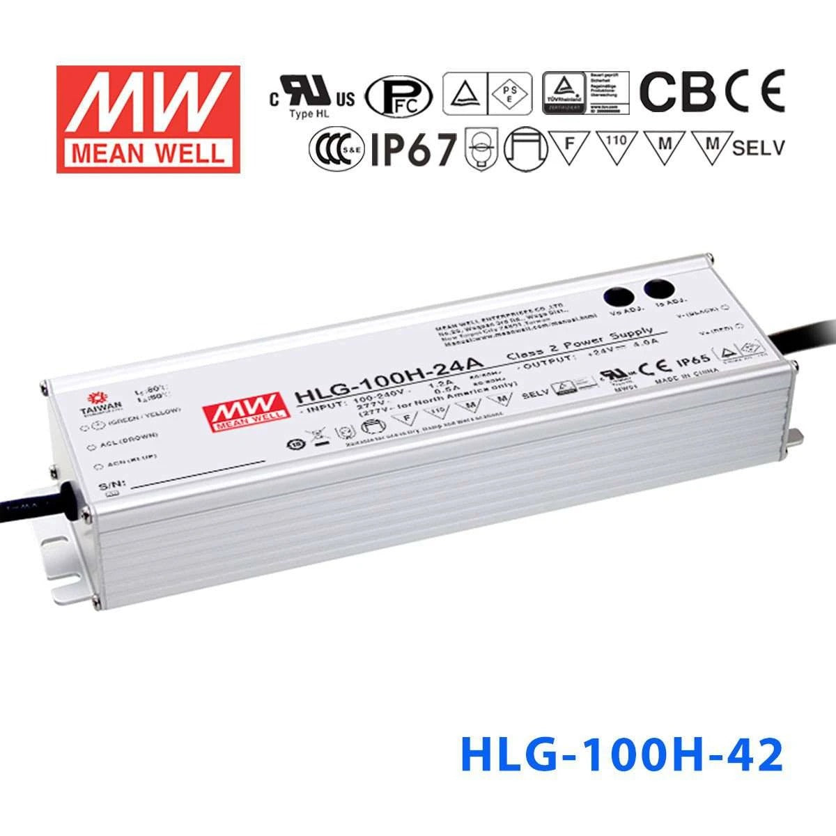 Mean Well HLG-100H-42 Power Supply 100W 42V 2.28A