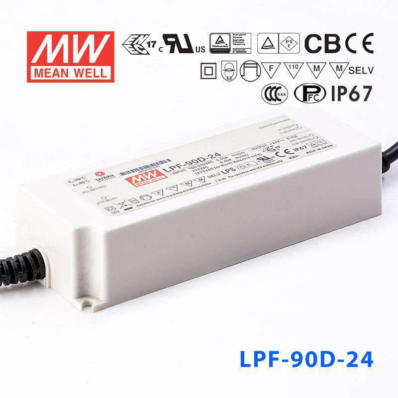 Mean Well LPF-90D-24 Power Supply 90W 24V - Dimmable