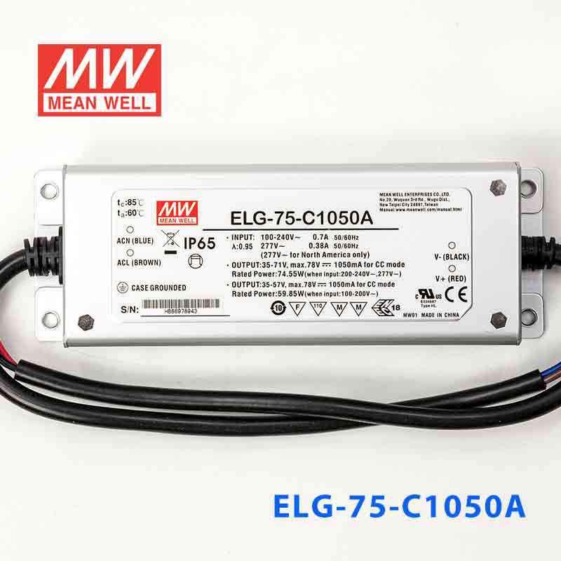 Mean Well ELG-75-C1050A Power Supply 75W 1050mA - Adjustable - PHOTO 2