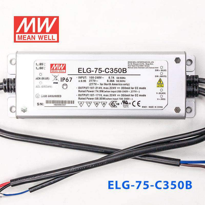 Mean Well ELG-75-C350B Power Supply 75W 350mA - Dimmable - PHOTO 2