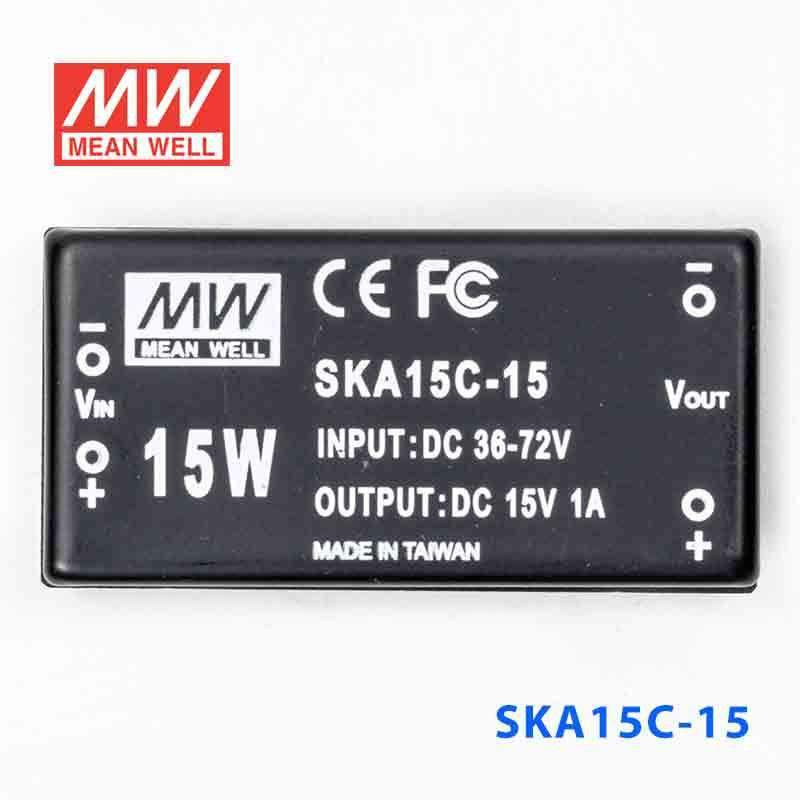 Mean Well SKA15C-15 DC-DC Converter - 15W - 36~72V in 15V out 1A - PHOTO 2