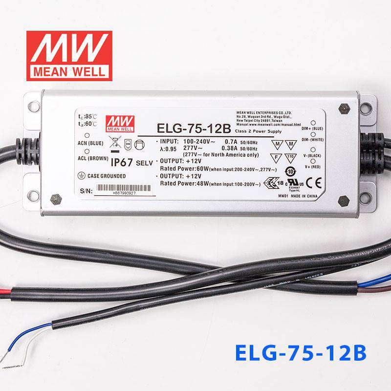 Mean Well ELG-75-12B Power Supply 60W 12V - Dimmable - PHOTO 2