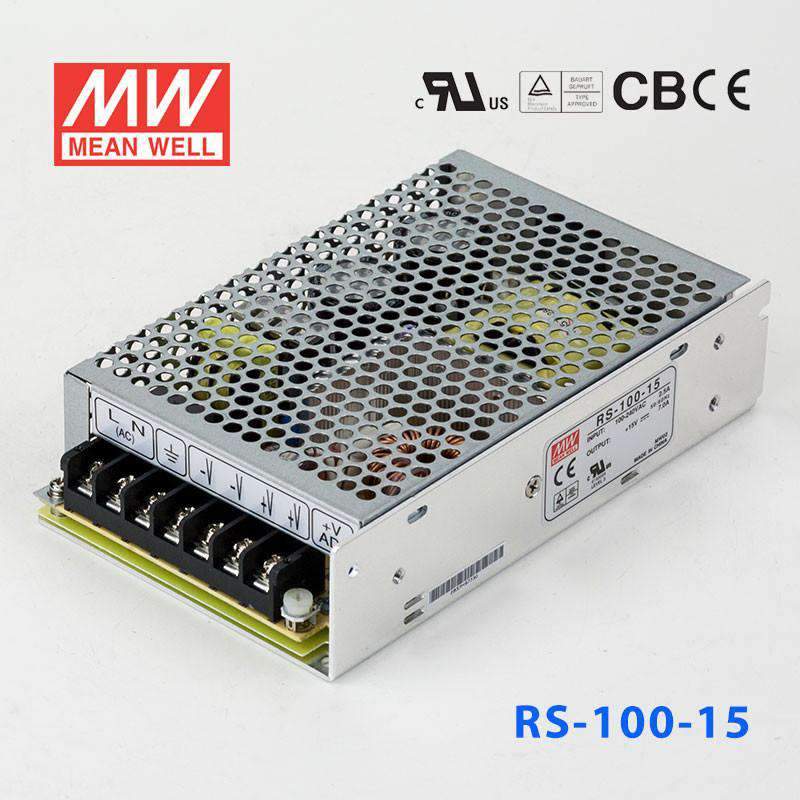 Mean Well RS-100-15 Power Supply 100W 15V